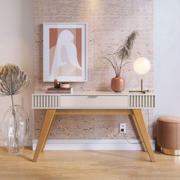 Aparador Riviera 1 Gaveta em Mdp e Mdf Colibri Off White - 1