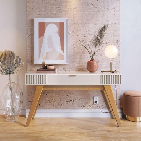 Aparador para Sala Ripado com 1 Gaveta Riviera Colibri