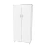 Armário Alto para Escritório Polar com Prateleiras com 2 Portas com Chave Branco - 1