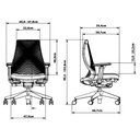 Ver imagem 2 de Cadeira Ergonômica Presidente Bix X+ Base Cromada Sincron Cor:laranja com Cinza