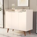 Ver imagem 1 de Buffet Indonesia 3 Portas MDP 90cm Perola Branco Bechara Móveis
