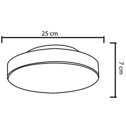 Plafon de Sobrepor Redondo para 2 Lâmpadas Isadora Design - 3
