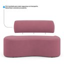 Ver imagem 5 de Sofá Compacto Moderno Orgânico Sora 100cm Suede Rosa - Desk Design