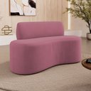 Ver imagem 3 de Sofá Compacto Moderno Orgânico Sora 100cm Suede Rosa - Desk Design