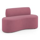 Ver imagem 1 de Sofá Compacto Moderno Orgânico Sora 100cm Suede Rosa - Desk Design