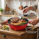 Ver imagem 5 de Panela Eletrica Grill Antiaderente Duas Potencias 22cm 220V
