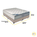 Ver imagem 3 de Cama Box Blindado e Reforçado Queen Bege e Colchão Freedom Molas Ensacadas Ortobom