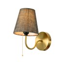 Ver imagem 1 de Arandela Paris com Interruptor de Corda Preto e Dourado 24cm 1e27