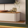 Painel Home Suspenso Galax Tv até 70" Polegadas Off White/cinamomo - 4