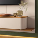 Ver imagem 4 de Painel Home Suspenso Galax Tv até 70" Polegadas Off White/cinamomo
