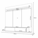 Ver imagem 5 de Painel Home Suspenso Galax Tv até 70" Polegadas Off White/cinamomo