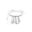 Ver imagem 3 de Mesa Jantar Dj Celeste Redonda Carvalho Nobre / Off White