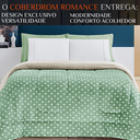 Ver imagem 3 de Edredom Casal Queen Size Romance Dupla Face Super Luxuoso Petit Poa:verde
