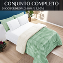 Ver imagem 7 de Edredom Casal Queen Size Romance Dupla Face Super Luxuoso Petit Poa:verde