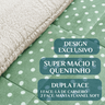 Edredom Casal Queen Size Romance Dupla Face Super Luxuoso Petit Poa:verde - 4