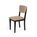 Ver imagem 4 de Mesa de Jantar Redonda Gabi Noronha com 4 Cadeiras Estofadas Ella Preto/marrom Claro