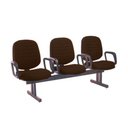 Ver imagem 1 de Cadeira em Longarina com 03 Lugares Linha Blenda Marrom