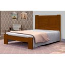 Ver imagem 1 de Cama Queen Size Dubai de Madeira Maciça Angelim Pedra/tauari - Cor Imbuia