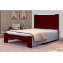 Ver imagem 1 de Cama Queen Size Dubai de Madeira Maciça Angelim Pedra/tauari - Cor Mogno