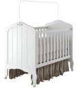 Ver imagem 1 de Berço Americano de Bebê Provençal MDF Vira Mini Cama:Branco