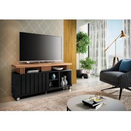 Bancada Para TV Até 50 Polegadas Briz 1.3 Preto E Nature - 1