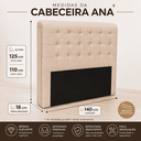 Ver imagem 2 de Cabeceira Casal de Cama Box Estofada Ana 140 cm Veludo