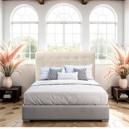 Cabeceira Casal de Cama Box Estofada Ana 140 Cm Veludo - 2