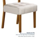 Ver imagem 6 de Kit de 8 Cadeiras para Sala de Jantar Pés em Madeira Maciça Liz Bege/Cinamomo/Veludo Palha