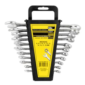 Jogo de Chave Combinada - 11 Peças (6-19mm) - Eda