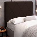 Ver imagem 4 de Cabeceira Cama Box Casal Mel 140cm com Frame Sintético Marrom - Desk Design