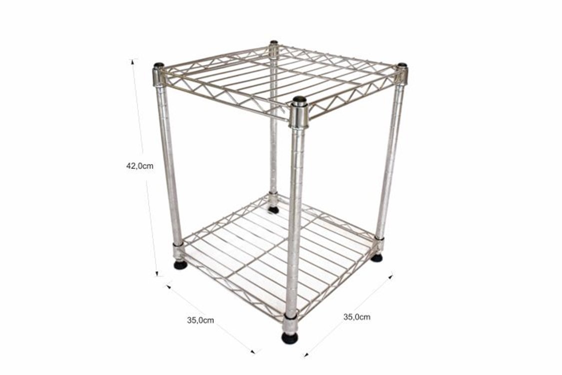 Estante Prateleira Aço Organizador Aramado - Cromado - 2