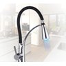 Torneira Cozinha Gourmet Monocomando Flexível 360º Com Led - 1