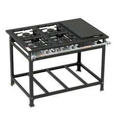Fogão Industrial 4 Bocas 40x40 com Chapa sem Forno Cristalaço - 1
