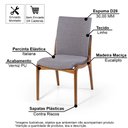 Ver imagem 7 de Kit Mesa de Jantar Redonda 120cm Gabi Jade com 4 Cadeiras Garbo Cinza Escuro