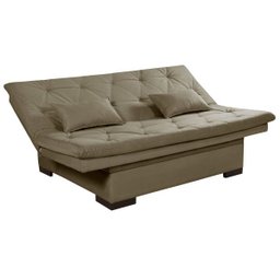Sofá Cama Bau Reclinável 3 Posições + 2 Banquetas em Suede:Chocolate - 5