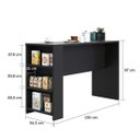 Ver imagem 4 de Bancada Mesa Gourmet Cozinha Preta 1,50M - Linha Suprema Luciane