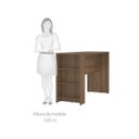 Ver imagem 3 de Bancada Mesa Gourmet Cozinha Nogueira Dourado 1,50M - Linha Suprema Luciane