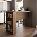 Ver imagem 1 de Bancada Mesa Gourmet Cozinha Nogueira Dourado 1,50M - Linha Suprema Luciane