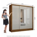 Ver imagem 7 de Guarda Roupa Casal Fortaleza 3 Portas Com Espelho Carioca Móveis