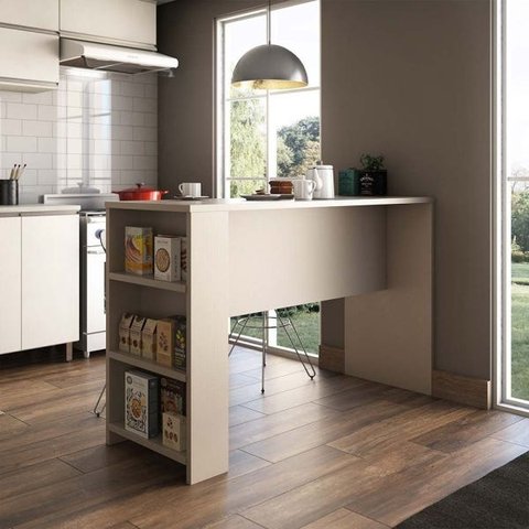 Bancada Mesa Gourmet Cozinha Conect 1,50M - Linha Suprema Luciane