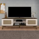 Ver mais imagens de Rack Bancada para Tv 75 Pol 180 Cm 4524 Pinho Off White Arly