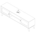 Ver imagem 5 de Rack Bancada para Tv 75 Pol 180 Cm 4524 Pinho Off White Arly