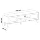 Ver imagem 3 de Rack Bancada para Tv 75 Pol 180 Cm 4524 Pinho Off White Arly