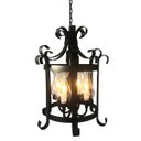 Ver imagem 1 de Lustre De Teto Negro De Ferro Decoração Sala De Jantar Iluminação