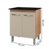 Balcao para Cooktop 4 Bocas Jade Savana Off White Mobbs - 4