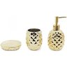 Conjunto de Banheiro Lunar Abacaxi Dourado 3pçs - Mimo Style - 1