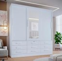 Ver imagem 1 de Guarda Roupa Meridian 3 Portas Branco D Doro Móveis