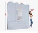 Ver imagem 2 de Guarda Roupa Meridian 3 Portas Branco D Doro Móveis
