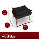 Ver imagem 5 de Poltrona Opala para Sala com Puff Reforçada Suede Marrom