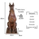 Ver imagem 3 de Escultura Cachorro Doberman Ferro Decoração Envelhecido 90cm Rig Fundidos Ece39rigb